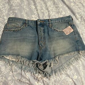 BRAND NEW WITH TAGS FREE PEOPLE DENIM SHORTS